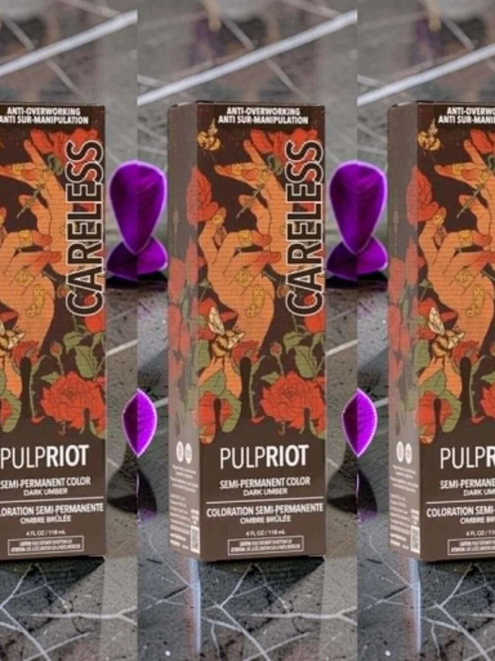 Pulp Riot Carless Dark Umber Coloration Semi Permanent 4 oz_ 3 units